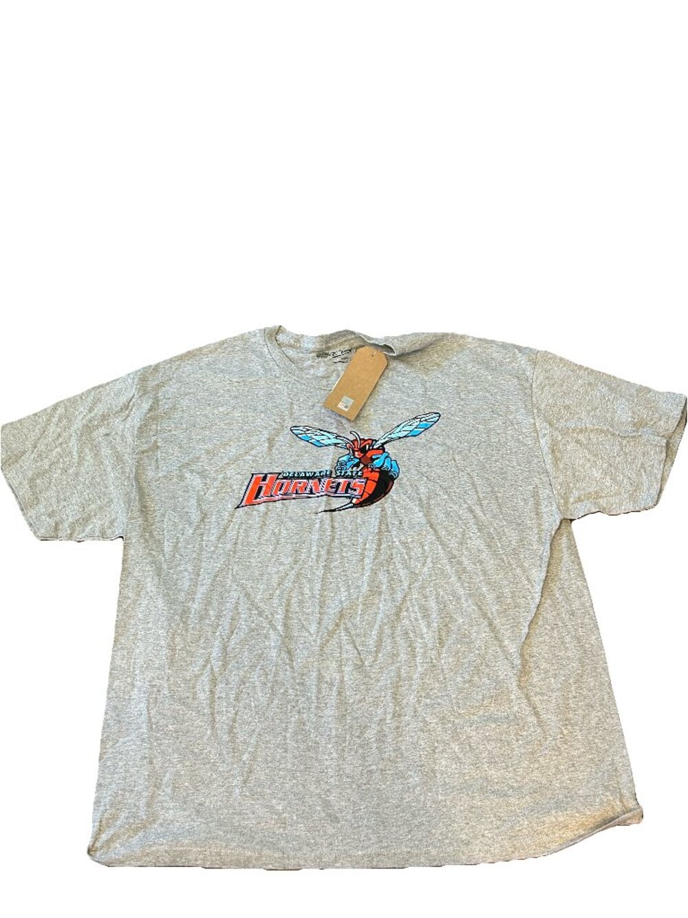 NWT Delaware State Hornets The Victory Midsize Logo Gray T-Shirt